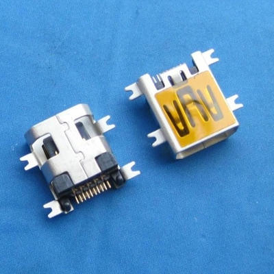 廈門miniUSB AB type 10pin 母頭 沉板2.10mm