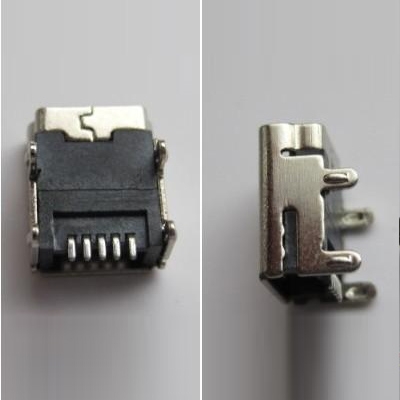 miniUSB Female 5pin (焊腳:SMT, 外殼:DIP)