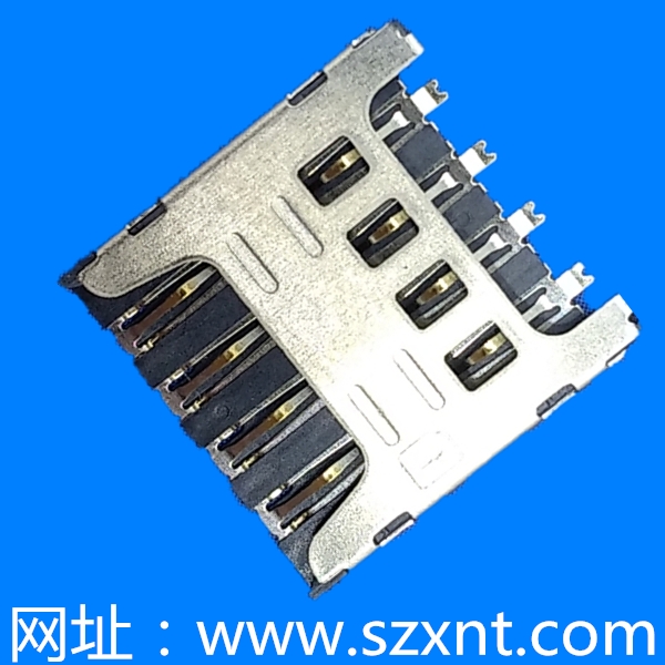 microSim No-push type 8pin （H=1.50）